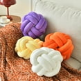 thumbnail image 2 of Knot Ball Pillow, Round Decorative Throw Pillows Cushion, 8 Inch Beige Soft Plush Knotted Pillows Pillow, Modern Home Throw Knot Decorative Cushion(Black), 2 of 5