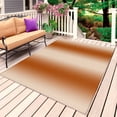 thumbnail image 4 of Outdoor Rug 3x5 ft Ombre Caramel Orange Outdoor Large Area Rug Non Slip Rubber Gradient Color Front Door Mat RV Rug Camping Carpet Patio Outdoor Rugs for Backyard Balcony Deck Porch Indoor, 4 of 9