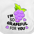 thumbnail image 4 of Inktastic Im So Grapeful for You with Cute Grapes Boys or Girls Baby Bib, 4 of 4
