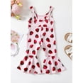 thumbnail image 4 of Bagilaanoe Toddler Baby Girl Summer Jumpsuit Sleeveless Print Romper Overalls 12M 18M 24M 3T 4T 5T Kids Flared Pants Summer Clothes, 4 of 8