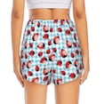 thumbnail image 4 of Goofa Flowers and Lady Bugs Printed Women 2 in 1 Running Shorts,Quick Dry Athletic Workout Shorts,High Waisted Athletic Shorts with Liner Pockets-Small, 4 of 9