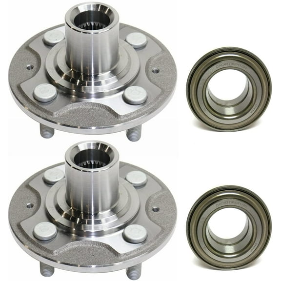 JADODE Wheel Bearing 930-456-510030 Front Wheel Bearing Hub Assembly Replacement for 2001 2002 2003 2004 2005 Honda Civic Hub Bearing OE Directly 4 Lugs 2pc