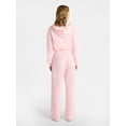 thumbnail image 2 of No Boundaries Embroidered Fleece Zip-Up Hoodie and Pants Set, 2-Piece, Women's XXS-4X, 2 of 5
