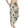 thumbnail image 2 of Uemuo Hawaiian Style Pattern Women's Wide Leg Palazzo Lounge Pants with Pockets Light Weight Loose Comfy Casual Pajama Pants-Small, 2 of 9