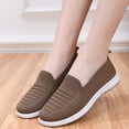 thumbnail image 4 of longantii Women's Orthopedic Knit Flat Loafers Breathable Mesh Round Toe Comfortable Slip On Walking Shoes Casual Lightweight Daily Footwear for Ladies Brown, 4 of 4