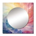 thumbnail image 2 of Designart "Spiraling Rainbow Serenade" abstract spirals Square Mirror Wall Decor Modern - Large Multicolor Square Bathroom Mirror - Square Printed Wall Mirror Art, 2 of 5