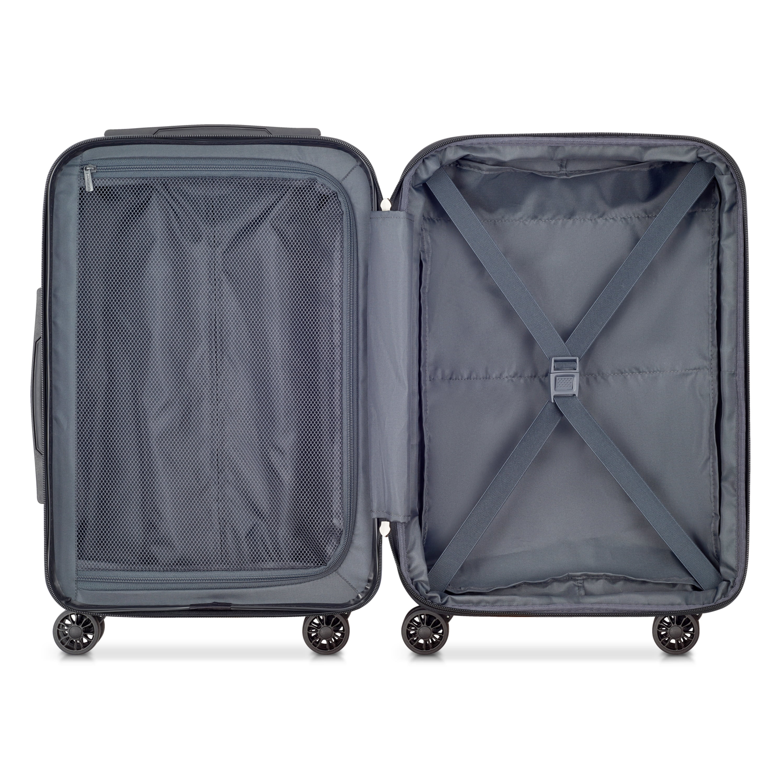 DELSEY PARIS Helium Aero International Carry-on Hardside Expandable Spinner Luggage, Brushed Metal
