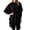 Black, variant on Women'S Cable Knit Poncho Sweater Casual Hooded Pullover Ponchos with Decorative Buttons Wine size