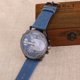 thumbnail image 4 of EeaseMX Oulm 3548 Reloj de pulsera de cuarzo para hombre y niño, con esfera redonda grande y doble horario, correa de tela (azul), 4 of 7