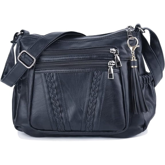 Verstarlin Crossbody Bags For Women Pocketbooks Soft PU Leather Purses and Handbags Multi Pocket Shoulder Bag
