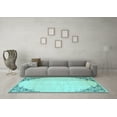 thumbnail image 3 of Ahgly Company Indoor Square Persian Light Blue Traditional Area Rugs, 3' Square, 3 of 4