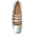 thumbnail image 4 of Journee Womens Darlin Multi Strap Square Toe Dress Flats, Widths Available, 4 of 9