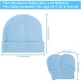 thumbnail image 2 of Juego de gorros y manoplas de nacimiento para bebés recién nacidos, niños y niñas de 0 a 6 meses Rojo Verde MX-0132661FYD, 2 of 5