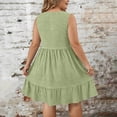 thumbnail image 4 of cocolona Womens Plus Size Dresses Summer Crew Neck Sleeveless Tiered Flowy Mini Dress Vacation Beach Sundress, 4 of 6