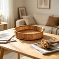 thumbnail image 4 of MTBLYS Cesta de almacenamiento redonda tejida|organizador de escritorio tejido a mano con asas|contenedor de almacenamiento multiusos para cocina|baño, 4 of 6