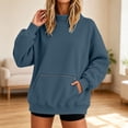 thumbnail image 2 of VBVC Women's Mock Neck Stretchy Sweatshirt , Fall Winter Pullover For Women , Ladies' Long Sleeve Hoodie with Zip Pocket , S-2XL, 2 of 9