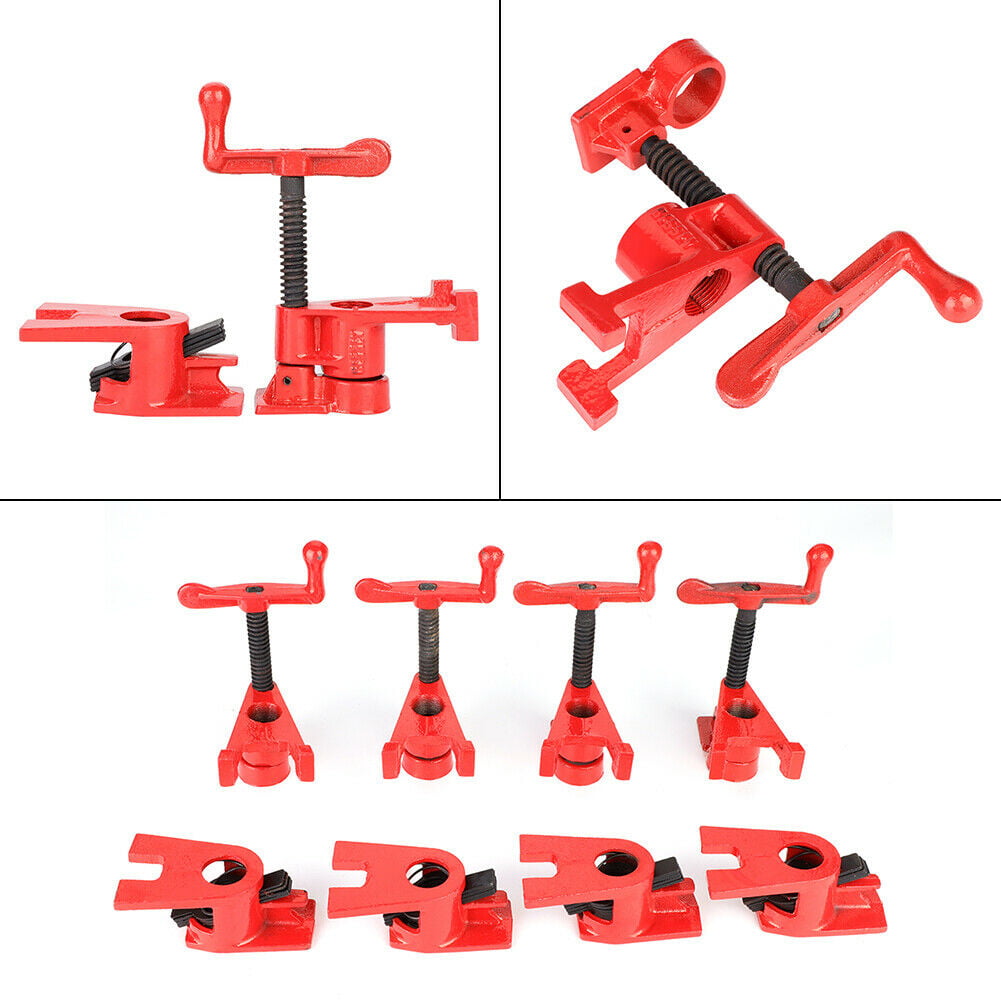 4 Pack Details about   1/2" Wood Gluing Pipe Clamp Set Heavy Duty Woodworking Cast Iron New 