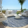 thumbnail image 6 of Addison Rugs Chantille Indoor/Outdoor Transitional Stripes Navy Washable Round Rug, 8' x 8', 6 of 6