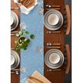thumbnail image 2 of Blue Bear Christmas Burlap-Cotton Table Runner 48 Inches Long,Xmas Snowflake Winter Farmhouse Table Runners,Outdoor Dining Tablecloths Decor for Baby Shower Party Wedding 13x48, 2 of 9