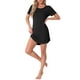 thumbnail image 2 of Camisón de mujer INSPIRE CHIC, vestido de camiseta, colorido, a rayas, con mangas cortas, camisón de noche, talla 2XL, negro, 2 of 6