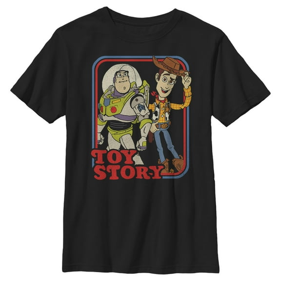 Boy's Toy Story Retro Buddy Frame Graphic Tee Black Large