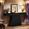 thumbnail image 6 of Tribesigns 63" Black Console Table, Farmhouse Entryway Table with Geometric Base, Wood Sofa Table, 6 of 7