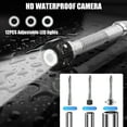 thumbnail image 3 of Yiwa Sewer Camera, 100FT Drain Inspection with 9" LCD Display, IP68 Waterproof Borescope, 12-LED Adjustable Lights, Audio Recorder, 4500mAh Battery, 1080P, 16GB Card Included, 3 of 8