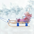 AQCW Foldable Kids Snow Sled with Backrest,Long Digging Rope Children