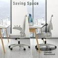 thumbnail image 6 of naspaluro Ergonomic Office Chair, Mid Back Desk Chair with Adjustable Height, Swivel Chair with Flip-Up Arms and Lumbar Support, Breathable Mesh Computer Chair for Home/Study/Working, Grey, 6 of 7