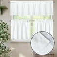 thumbnail image 3 of Lemon Print Kitchen Curtain Valance and Tiers Set of 3 Washable Durable Window Treatment Valance-Provides Privacy, 3 of 5