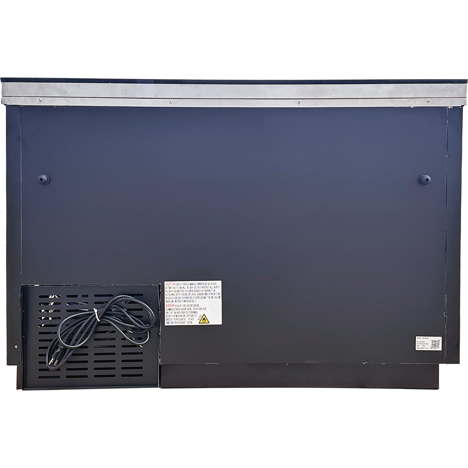 NSF 49" Commercial Glass Froster Freezer – Dual Sliding Lids, 250 Mug Capacity, 0°F Cooling, R290 Refrigerant, 115V