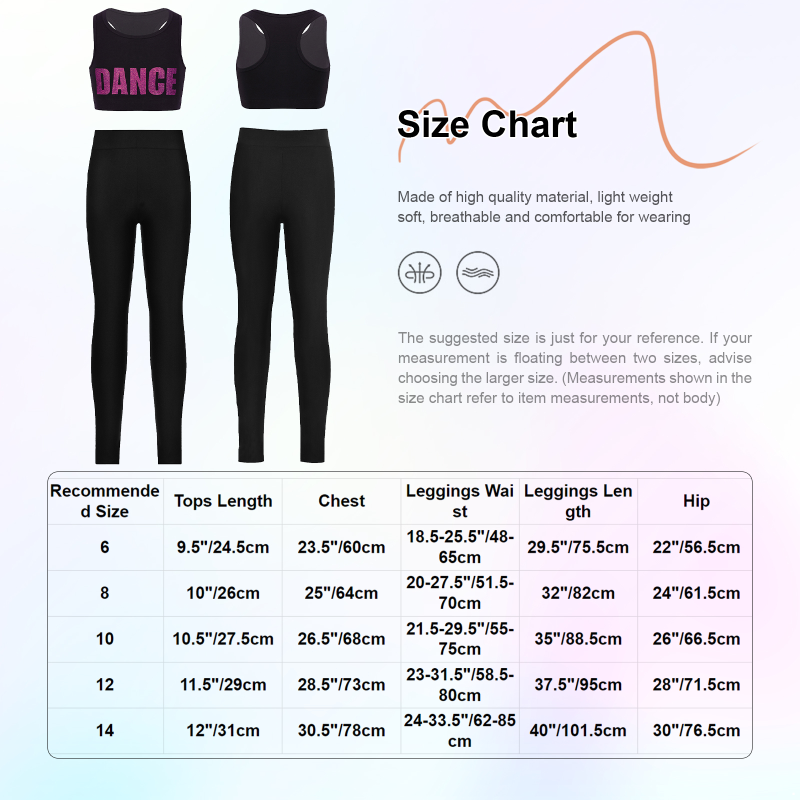 iiniim Girls 2-Piece Active Set Sports Crop Tank Tops Bra with Athletic Leggings Set Dancewear A Pink&Black 6