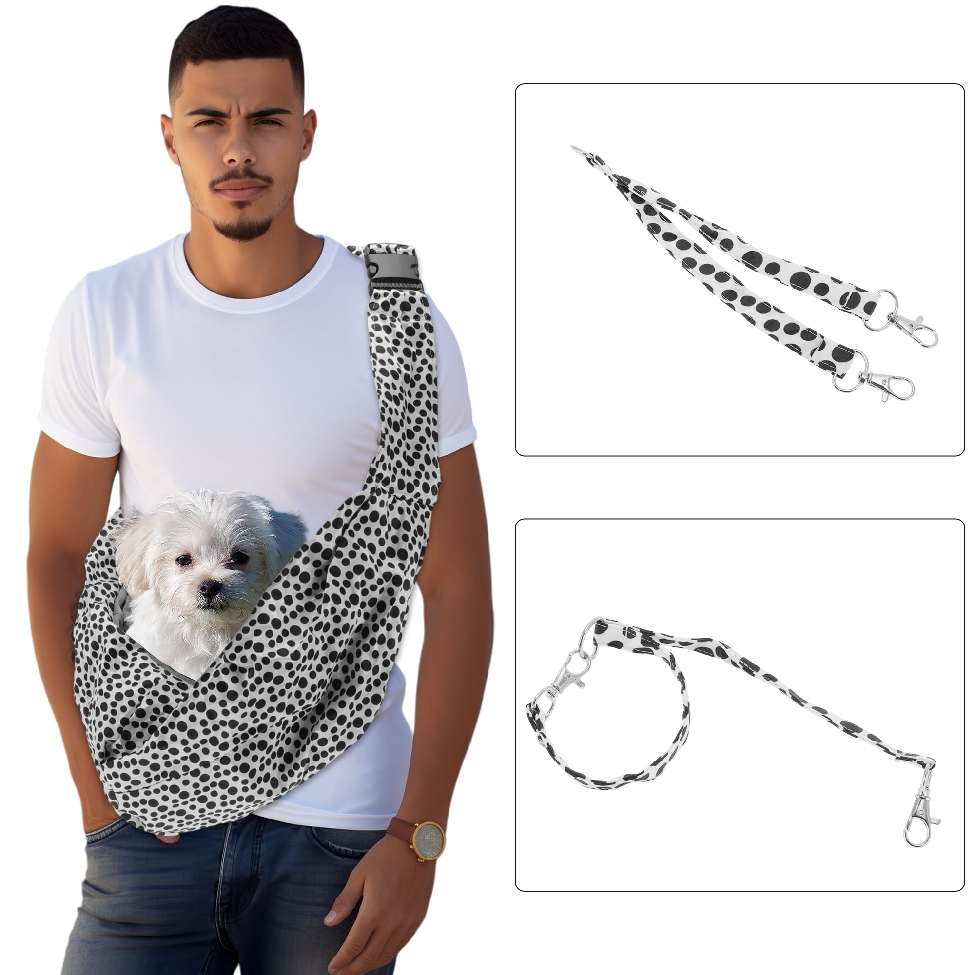 Unique Bargains Pet Sling Carrier Adjustable Pet Sling for Small Dogs