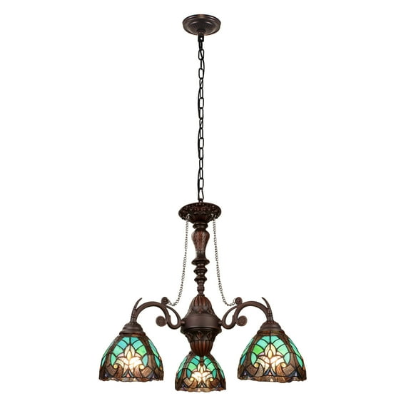 RADIANCE Goods Victorian-Style 3-Light Antique Dark Bronze Finish Mini Chandelier 24" Wide