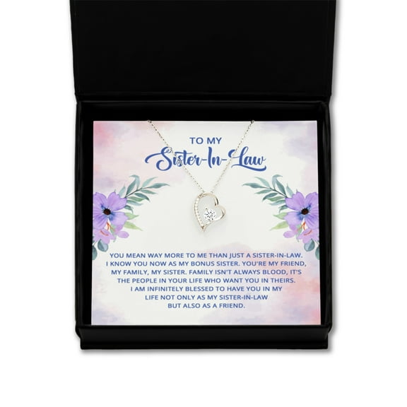 Sister In Law Gift Necklace, Birthday Gift Necklace For Sister In Law, Solitaire Crystal Necklace, Graduation Gift, From Brother In Law