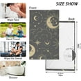 thumbnail image 3 of Dreamtimes Golden Art Sun Moon Patterned Hand Towels 2 PCS, Cotton Bath Towel for Drying Face Hands Body Decorative Water Absorbent Lightweight Towels for Bathroom Ktichen Travel Gym,16"x28", 3 of 7