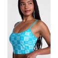 thumbnail image 4 of No Boundaries Groovy Getaway Checkered Tankini Swim Top, Women's XXS-XXL, 4 of 5