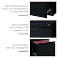 thumbnail image 2 of Hirsh 20" Deep Mobile Pedestal File Cabinet 3 Drawer Box-Box-File, Letter Width, Black, 2 of 18