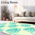 thumbnail image 2 of ODIKA 3'x5' Machine Washable Non-Slip Area Rug, Tropical Breeze Luxury Embellishment High Traffic Rug with Pad, Turquoise, 530149, 2 of 8