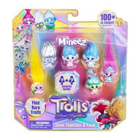 DreamWorks Trolls Collectible Dolls with Exclusive Finishes, Plastic Animation, (8 Piece)