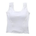 thumbnail image 4 of TKLPEHG Tank Tops for Women Crewneck Basic Tank Tops Fashion Comfy Casual Lightweight Sleeveless T Shirts Classic Solid Color Loose Blouses (White,Free Size), 4 of 6