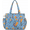 Dusty Blue Wildflower, variant on Corduroy Tote Bag for Women, Large Floral Shoulder Handbag with Zipper and 6 Pockets, Lightweight Multi Pocket Work Teacher Travel Tote Purse