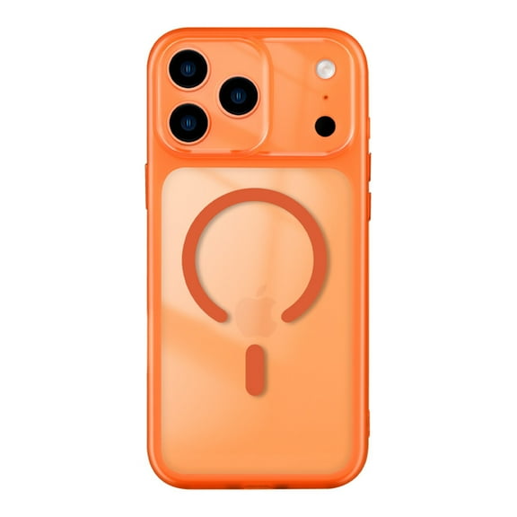 Dteck for iPhone 17 Pro Case Clear, Compatible with MagSafe, Shockproof Slim Phone Cover,Orange