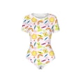 thumbnail image 4 of Mialoley Combinaison Aguichant Slim pour Femmes, Adultes Imprimé Dessin Animé Manches Courtes Col Rond Taille Haute, 4 of 7