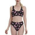 thumbnail image 2 of Picia Breast Cancer Awareness (2) Women's High Waisted Bikini Scoop Neck Swimsuit Two Pieces Bathing Suit-Large, 2 of 8