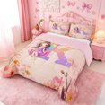thumbnail image 2 of meiyoeat Personalized Monogram K Full Size Comforter Sets,Vintage Plant Floral Bedding Comforter Set For Girl,Pink Reversible,3pcs,1 Comforter and 2 Pillowcases, 2 of 7