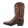 thumbnail image 2 of Dan Post Men's 12" Hand Ostrich Quill Exotic Western Boot Medium Toe Brown 10 D, 2 of 6