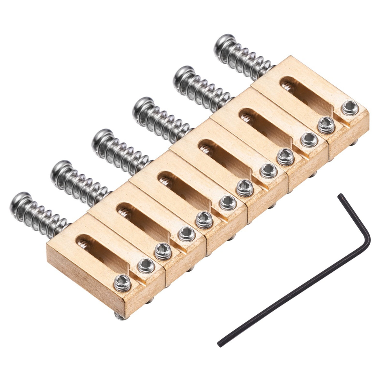 6Pcs 10.5mm Guitar Bridge Saddles Brass Tremolo Bridges Saddle Electric Guitar Bridge Saddles Guitar Parts Replacements