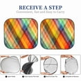 thumbnail image 7 of Uemuo Abstract Watercolors Tartan Printed 2 PCS Car Windshield Sun Shade, Auto Sun Heat and UV Rays Blocker, Foldable Automotive Front Window Sunshade Protector, 7 of 7