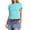 Sky Blue, variant on Gunia Women T Shirts Slim Fit Fashion Basic Short Sleeve T Shirt Casual Tee Tops Summer T Shirts For Women Yellow S